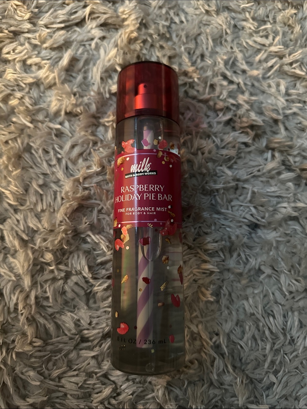 Milk Bath & Body Works Raspberry Holiday Pie Bar Fine Fragrance Mist